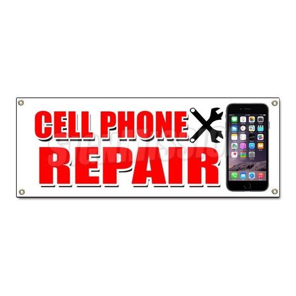 CELL PHONE REPAIR BANNER SIGN apple lg htc samsung all brands iphone